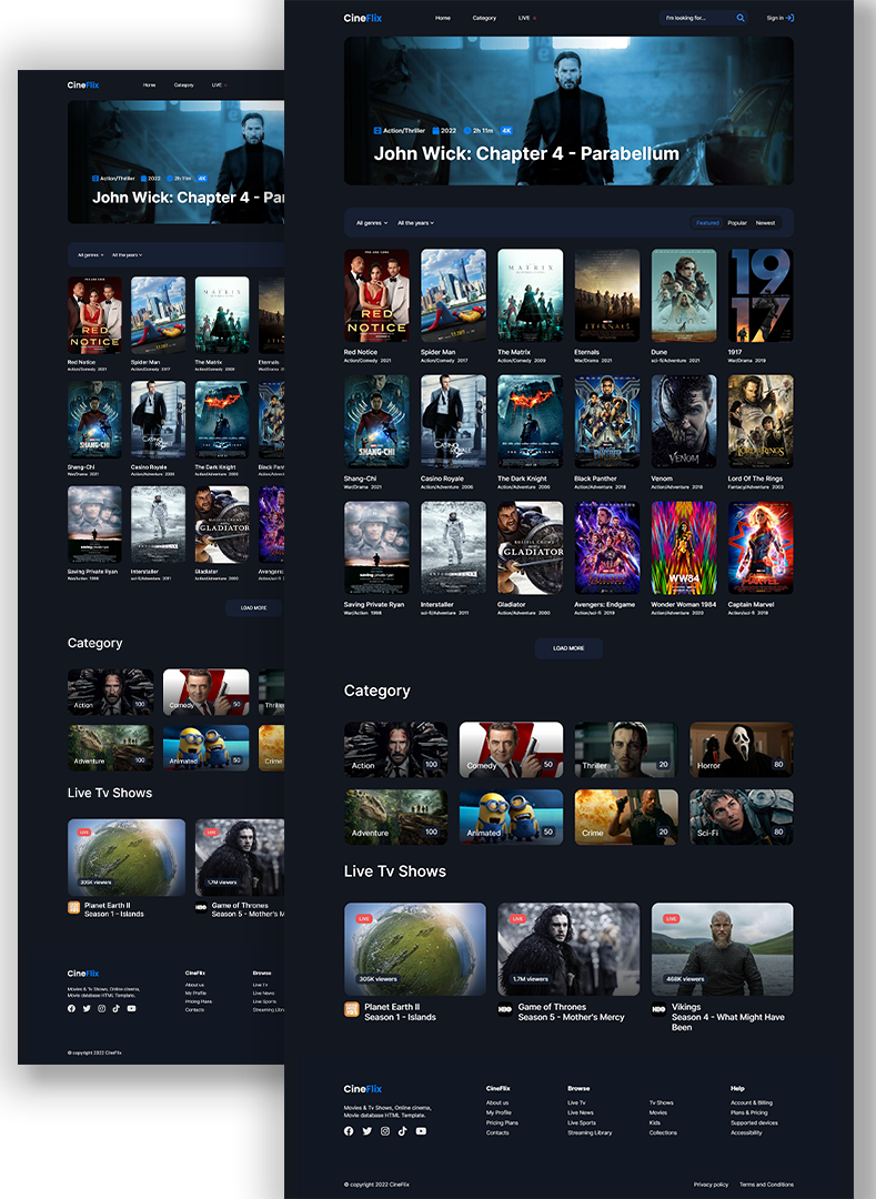Cine Flix movie Template