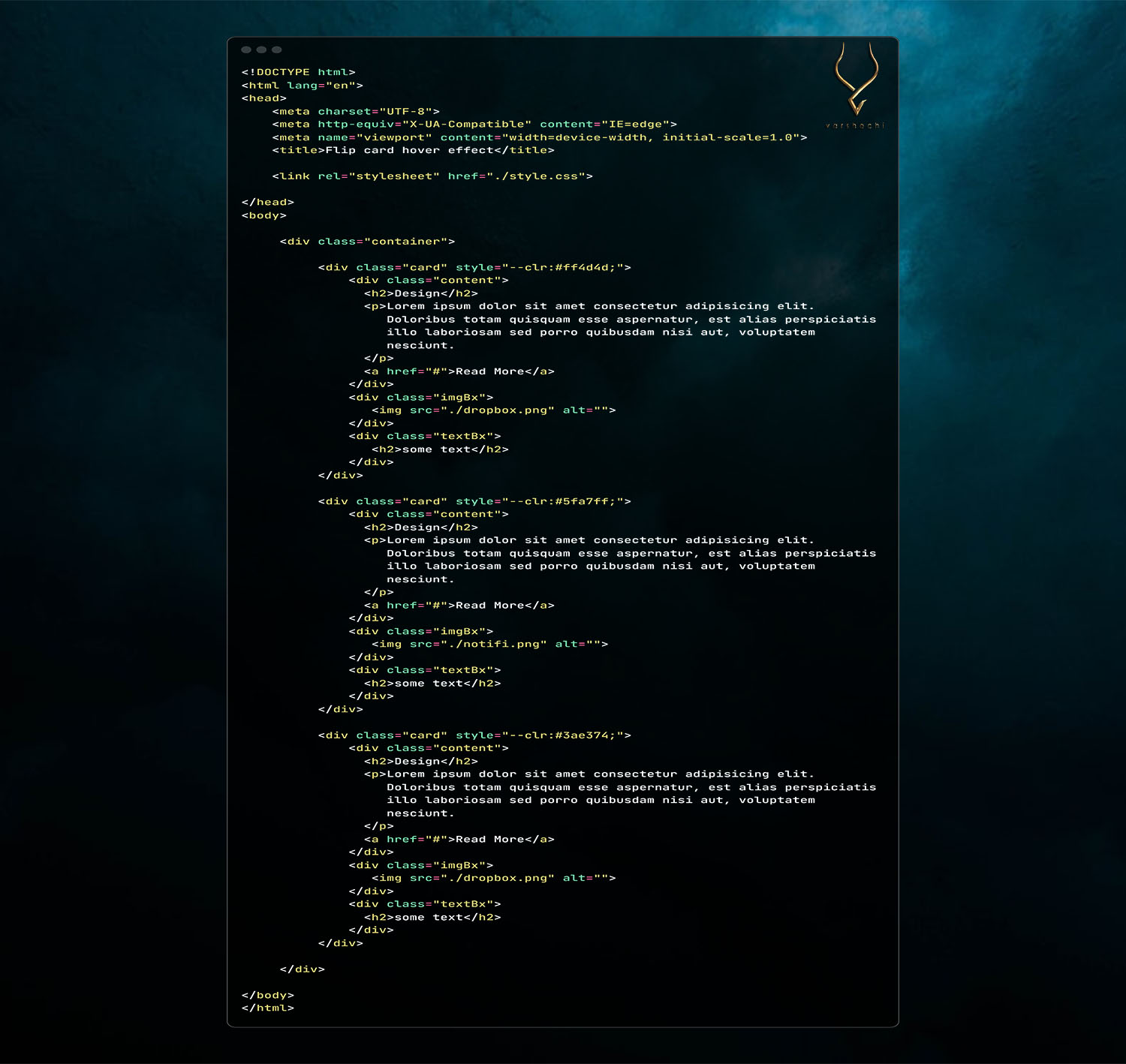 Stunning Card Effect